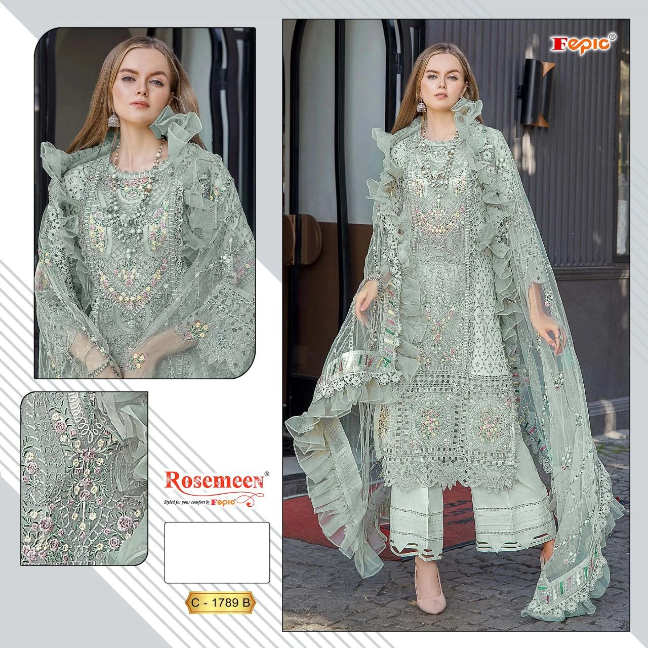 Fepic C 1789 Pure Cotton Wholesale Pakistani Salwar Suit Catalog — Wholesale Salwar Suits, MPA wholesale from Surat - Gallery Image 4